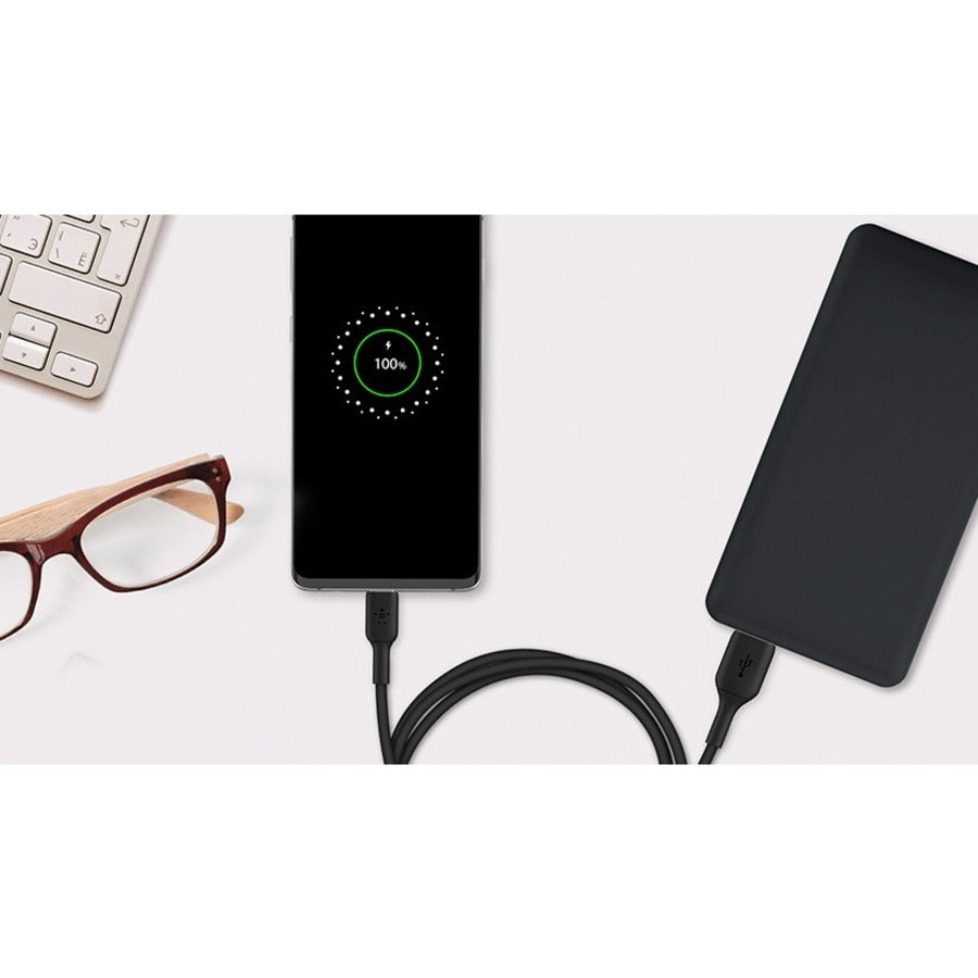 Belkin BoostCharge USB-C to USB-A Cable ( (2 meter / 6.6 foot, Black) - CAB001BT2MBK