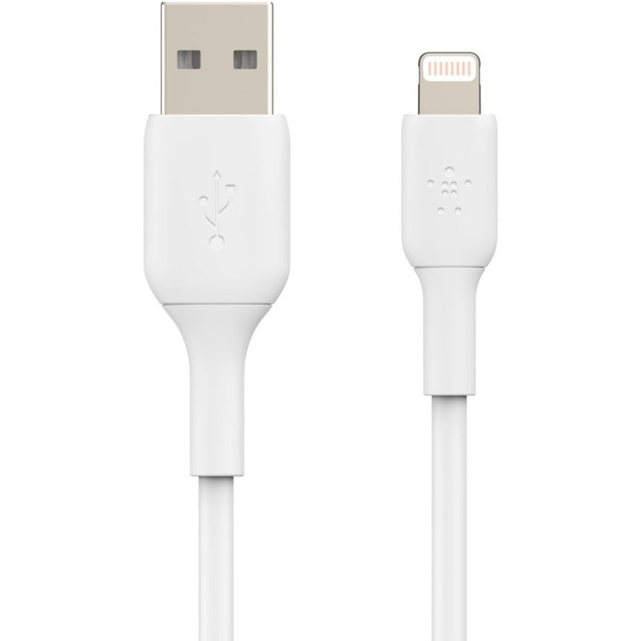 Belkin BoostCharge Lightning to USB-A Cable (2 meter / 6.6 foot, White) - CAA001bt2MWH