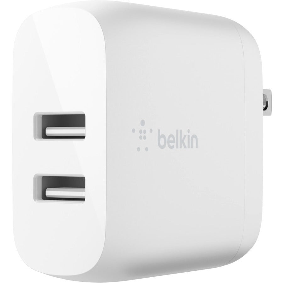 Belkin BoostCharge Dual USB-A Wall Charger 24W - Power Adapter - WCB002dqWH