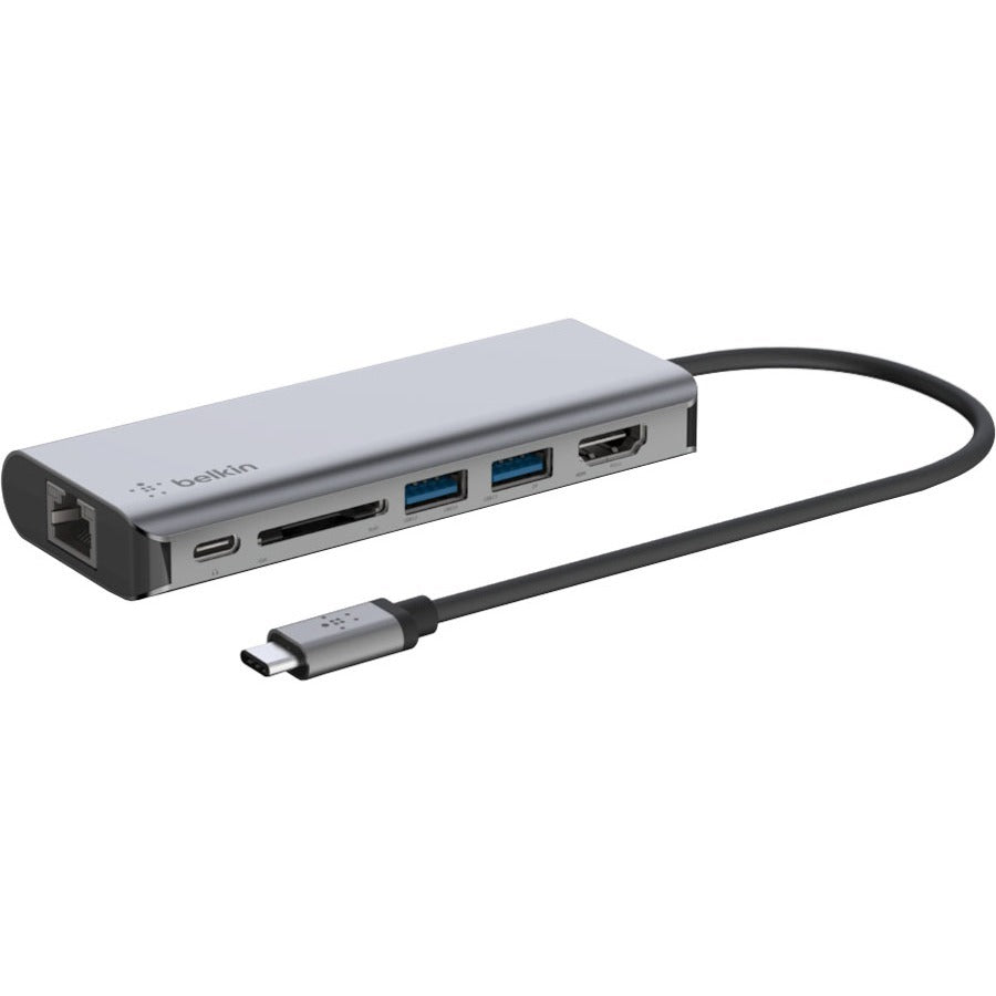 Belkin USB-C 6-in-1 Multiport Adapter, Laptop Docking Station, 4k HDMI, 100W Power Delivery - AVC008btSGY