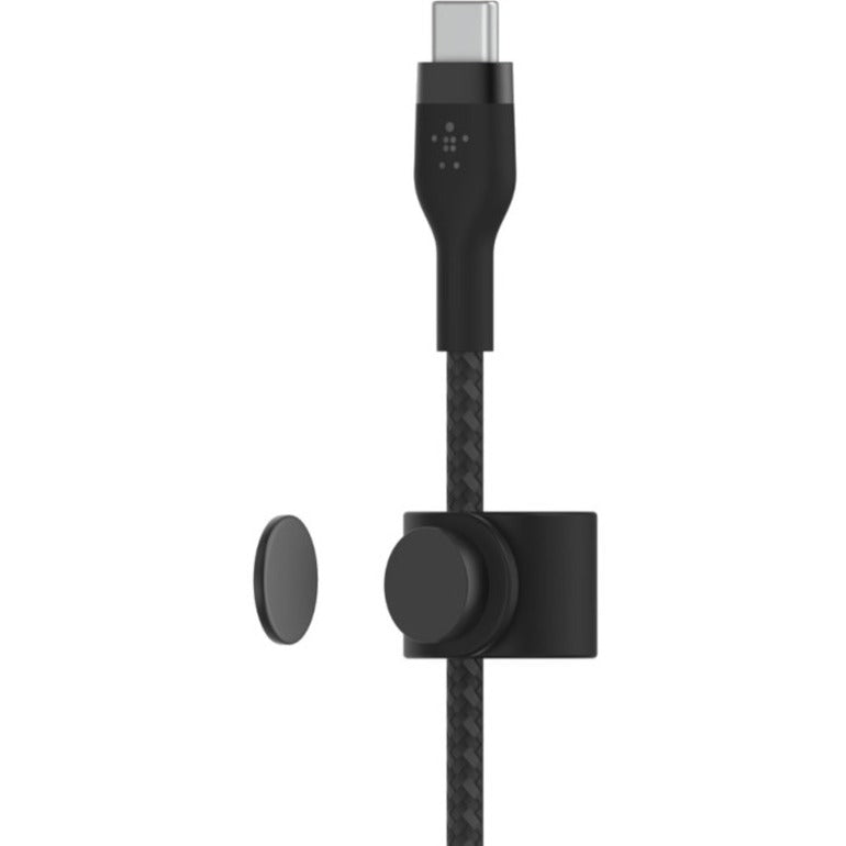 Belkin 60W USB-C to USB-C Cable - 480 Mbps - Silicone, Braided - M/M - 3m/9.9ft - Black - CAB011BT3MBK