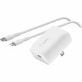 Belkin BoostCharge USB-C Wall Charger 20W (USB-C Cable with Lightning Connector included) - Power Adapter - WCA006DQ1MWH-B5