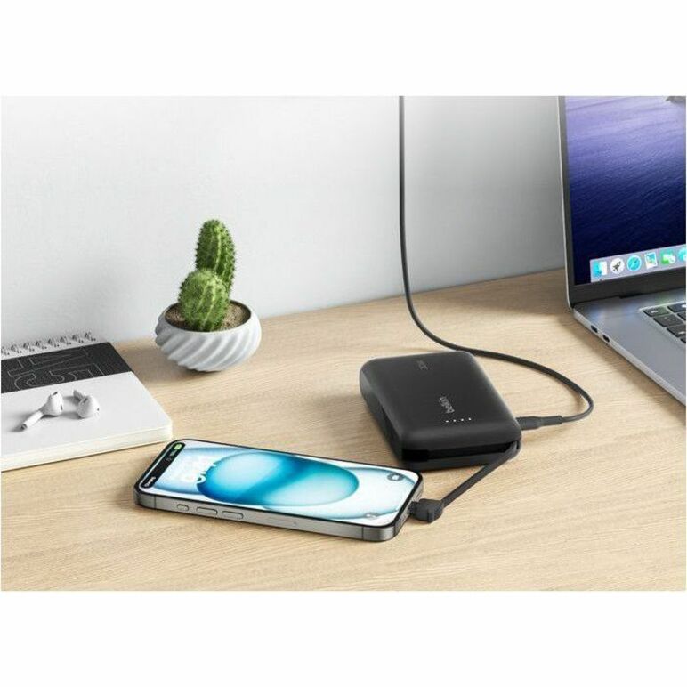 Belkin BoostCharge Power Bank 10K With Integrated Cable - BPB021fqBK