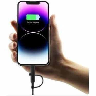 Belkin BoostCharge Pro 2-in-1 Cable with USB-C and Lightning Connector - CAC003fq1.5MBK
