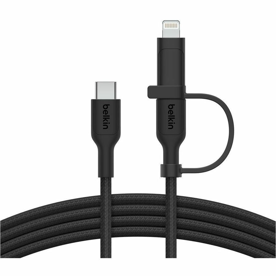 Belkin BoostCharge Pro 2-in-1 Cable with USB-C and Lightning Connector - CAC003fq1.5MBK