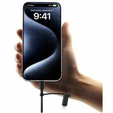 Belkin BoostCharge Pro 2-in-1 Cable with USB-C and Lightning Connector - CAC003fq1.5MBK