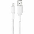Belkin Braided USB-A Cable With Lightning Connector, 3.3ft/1m, White - CAA020fq1MWH