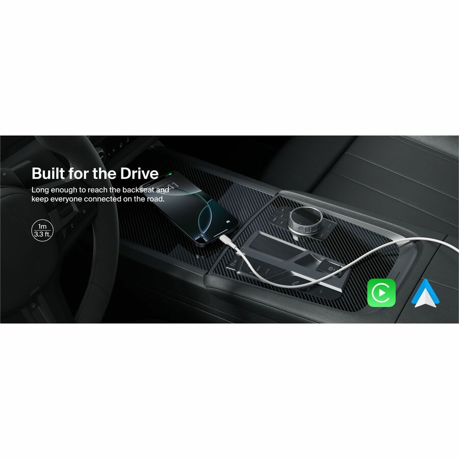 Belkin USB-A to USB-C Cable 15W, 3.3ft/1m, White - CAB021fq1MWH