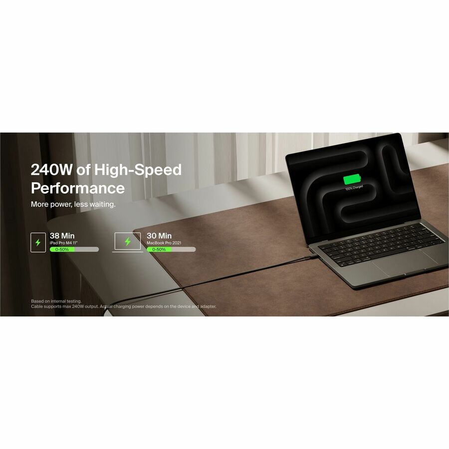 Belkin USB-C to USB-C Braided Cable 240W - CAB025fq2MBK