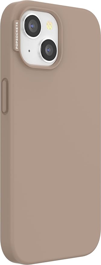 PopSockets iPhone 15 Pro Max Phone Case w/MagSafe- Latte | Magnetic, Wireless Charging, Camera & Drop Protection, Brown, Plain, Cream, Beige, Summer Spring