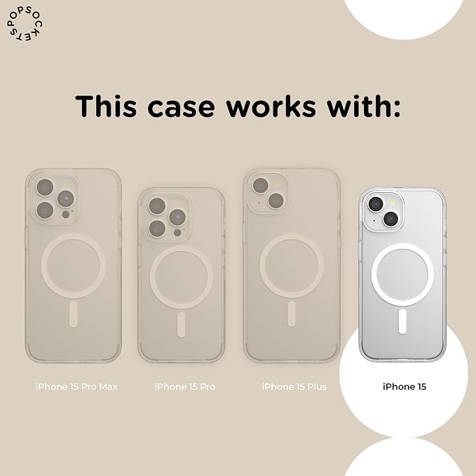 PopSockets iPhone 15 Phone Case with MagSafe, Wireless Charging Compatible, Dragon - The 13