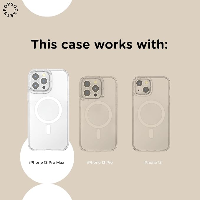 PopSockets iPhone 13 Pro Max Case Compatible with MagSafe, Phone Case for iPhone 13 Pro Max, Wireless Charging Compatible - Abraxos