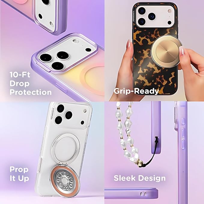 PopSockets iPhone 17 Pro Phone Case with MagSafe- Main Character | Magnetic, Wireless Charging, Camera & Drop Protection, Dragon