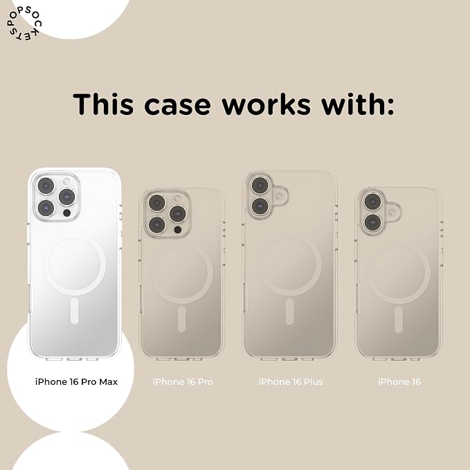 PopSockets iPhone 16 Pro Max Phone Case w/MagSafe Grip- Sunset Mariposa | Magnetic, Wireless Charging, Camera & Drop Protection, Butterfly, Moth, Luna, Western, Boho, Aesthetic