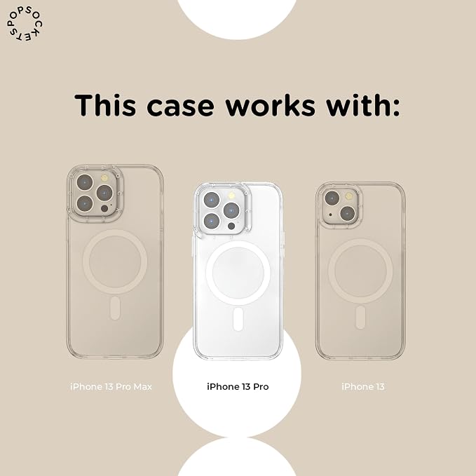 PopSockets iPhone 13 Pro Phone Case with MagSafe- Spotlight Dots | Magnetic, Wireless Charging, Camera & Drop Protection, Phone, Women, Electronic Accessories, For iPad/Kindle/iPhone/Android