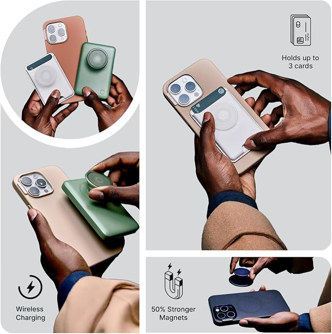 PopSockets iPhone 16 Pro Max Phone Case with MagSafe, Wireless Charging Compatible, Bow - Bows & Blooms