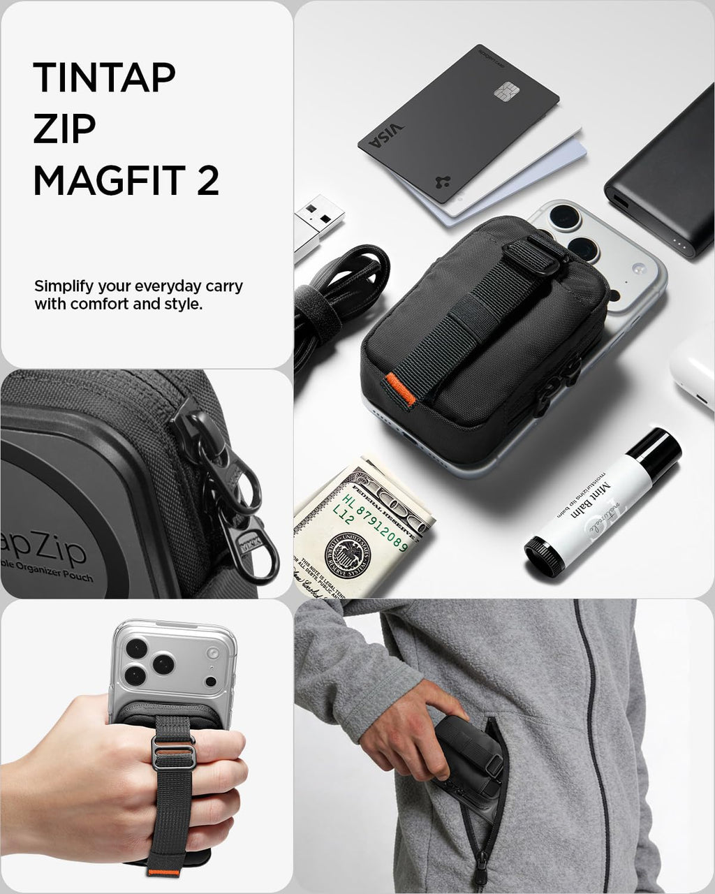 Spigen Tintap Zip 2 MagFit Magnetic Organizer Wallet