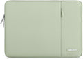 MOSISO Laptop Case 13.3 inch, 13-13.3 inch Laptop Sleeve Compatible with MacBook Air/Pro 13 / Pro 14, HP Dell ASUS Lenovo Notebook, Polyester Vertical Computer Sleeve Bag with Pocket, Sage Green