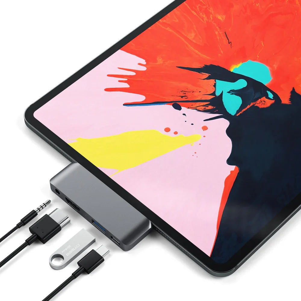 Satechi Type-C / USB-C Aluminium Clamp 4K USB Hub Pro - Space Grey ST-TCMPHM 879961008031