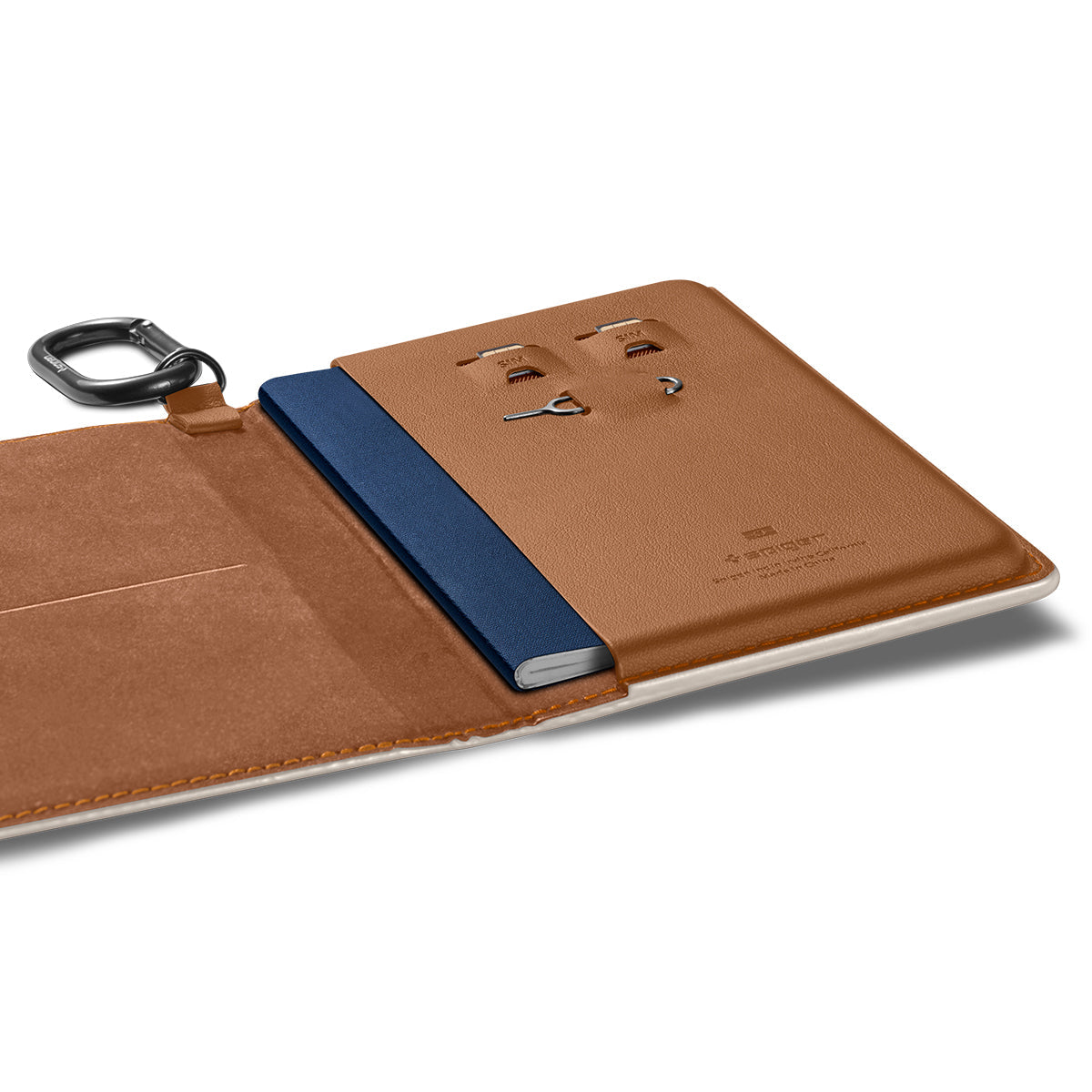 Spigen Passport Holder Case – RFID Blocking Travel Wallet with Card Slots & SIM Storage